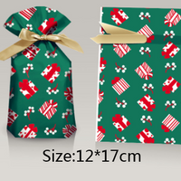 Christmas Gift Ribbon Drawstring Wrap Candy Bag (50 Pcs)