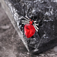 Halloween Spider Ring With Rhinestone Ins Personality Fashion Open Rings For Women Jewelry Accessories
