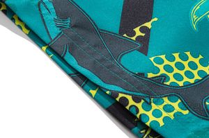 Printemps et été nouveau pantalon de plage décontracté imprimé requin Double couche pour hommes
