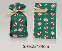 Christmas Gift Ribbon Drawstring Wrap Candy Bag (50 Pcs)
