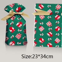 Christmas Gift Ribbon Drawstring Wrap Candy Bag (50 Pcs)