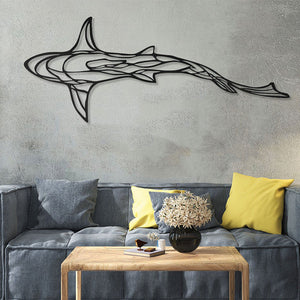 Décoration murale requin en fer