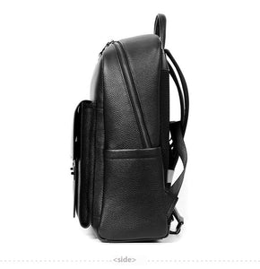 Large Capacity Business Travel Men's Leather Backpack