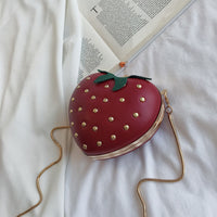 Small Strawberry Heart Shaped Chain Bag