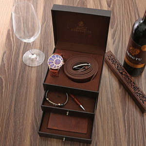 Watch Belt Wallet Bracelet High-end Leather Gift Box (Mens)