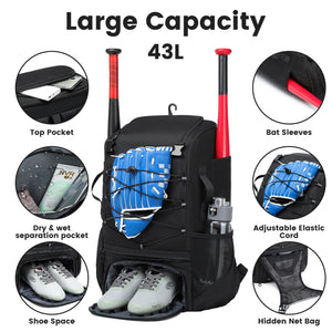 Baseball Softball Equipment Backpack