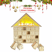 Creative Wooden Advent Calendar Decoration
