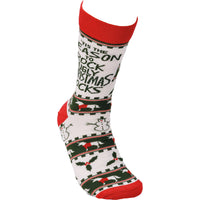 Season To Rock The Ugly Christmas Socks Socks
