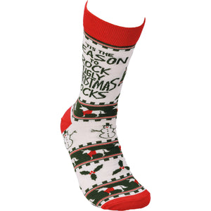 Season To Rock The Ugly Christmas Socks Socks