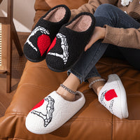 Love Skeleton Hand Home Thickened Cotton Slippers
