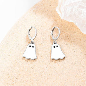 Halloween Cute Ghost Huggie Hoop Earrings