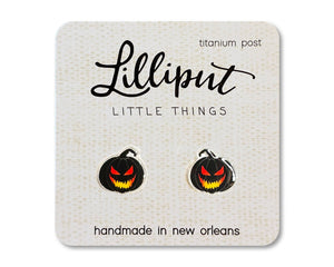 Spooky Jack O' Lantern Earrings // Halloween Earrings