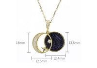 S925 Sterling Silver Star Moon Necklace
