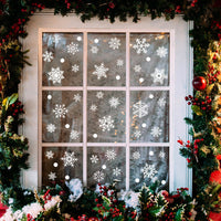 White Snowflake Christmas Wall Decals
