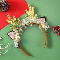 Christmas Hair Band Glowing Headband Xmas Tree Snowflake Hair Band Deer Horn Light Flashing Headwear Merry Christmas Gift