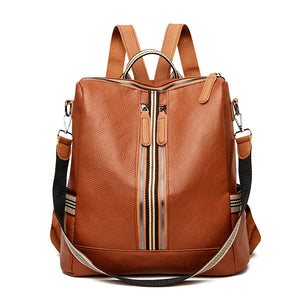 Fashionable PU Student Backpack Single Shoulder Portable