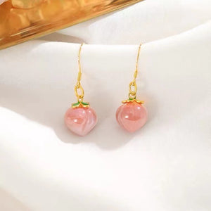 Peach Agate Earrings