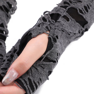 Halloween noir gris Style Punk Cos accessoires de Costume gants de doigt