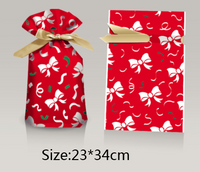 Christmas Gift Ribbon Drawstring Wrap Candy Bag (50 Pcs)
