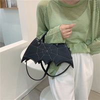 Halloween Spider Web Shape Shoulder Bags Personality Batgirl Tide Pu Handbags Fashoin Messenger Crossbody Bag
