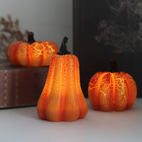 New Halloween Pumpkin Lantern Simulation Pumpkin LED Candle Lamp Resin Luminous Pumpkin
