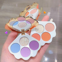 Sea Shell 4-Colors Eyeshadow Palette Mirror Compact