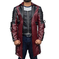 Medieval Costume Punk Goth Style Leather Coat (Mens)
