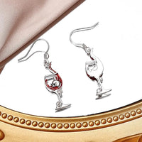 Skull Wine Glass Creative Earrings