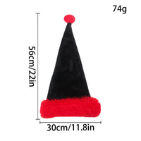 Black Christmas Hat Plush Hat
