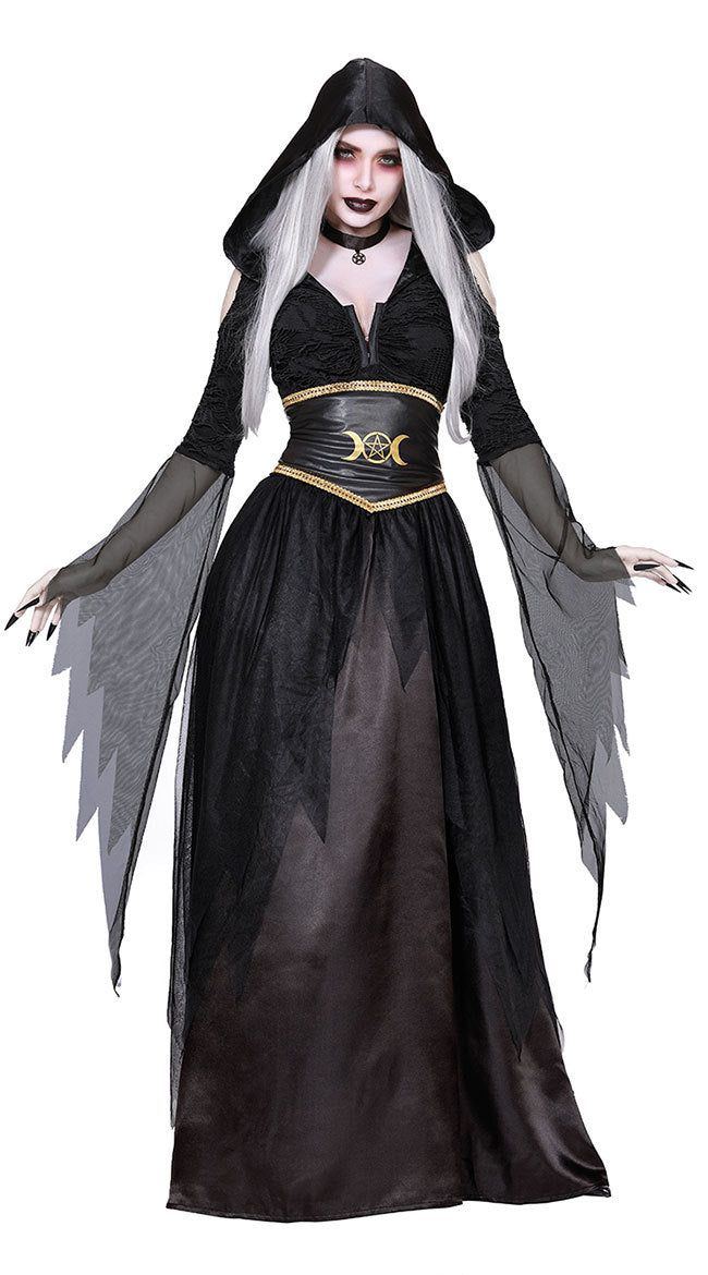 Costume d'horreur de sorcière Vampire foncé, COS, mascarade, spectacle de fête, Costume d'Halloween