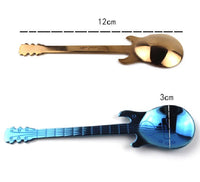 Guitar Coffee Spoon Set Stainless Steel Dessert Ice Cream Spoon Tea Spoon Coffee Accessories
