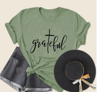 Camiseta cristiana agradecida 
