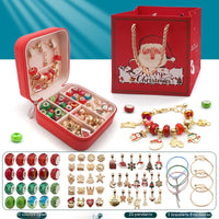 Jewelry Box Christmas Beaded Charm Bracelet Gift Set
