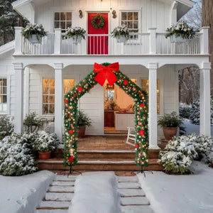 Christmas Artificial Tree Archway Decoration, Realistic PVC Holiday Tree Arch Frame For Outdoor Indoor Room Festival Party Wedding Garden, Roof Top
