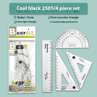 Youpai Ruler Sets Transparent Acrylic Drawing Four-piece Square Protractor