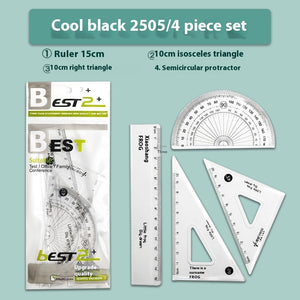 Youpai Ruler Sets Transparent Acrylic Drawing Four-piece Square Protractor