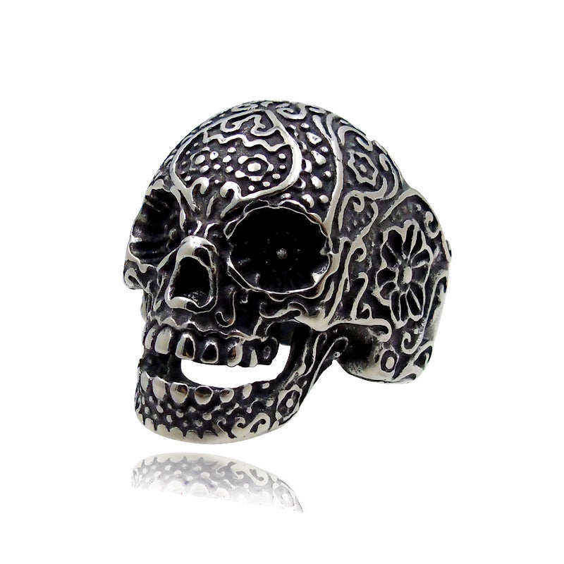 Hip Hop Sugar Skull Ring Trendy Men's Personality Ring Punk