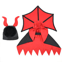 Halloween Pet Vampire Cloak Hat Costume
