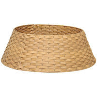 Natural,27 Inch Rustic Christmas Tree Skirt, Plastic Woven Christmas Tree Collar For Party, Holiday, Home Decoration