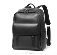 Large Capacity Business Travel Men's Leather Backpack
