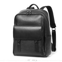 Large Capacity Business Travel Men's Leather Backpack