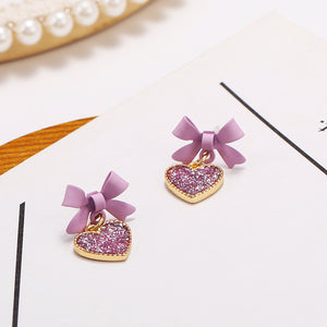 Purple Love Earrings