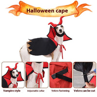 Halloween Pet Vampire Cloak Hat Costume
