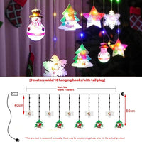 Painted Christmas Curtain Lights Holiday Layout Rubber-covered Wire Ambience Light
