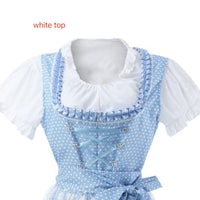 Halloween Munich German Beer Garden Long Short-sleeved Printed Lace-up Oktoberfest Dress