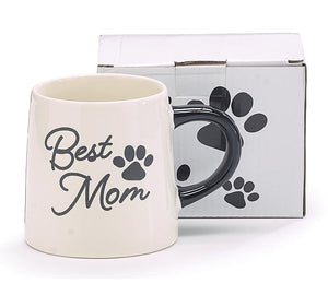 Best Mom Paw Print Mug