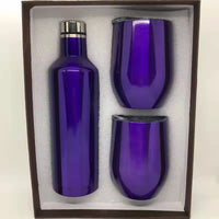 304 Stainless Steel 500ml Insulated Wine Bottle Wine Cup Gift Box Set
