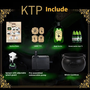Halloween Black Wizard Bowl Magic Float Bottle And Diffuser