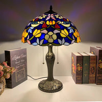Exquisite Bird Strawberry Pattern Tiffany Table Lamp
