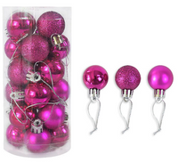 Shiny Matte Christmas Ball Ornaments (24 Pcs)
